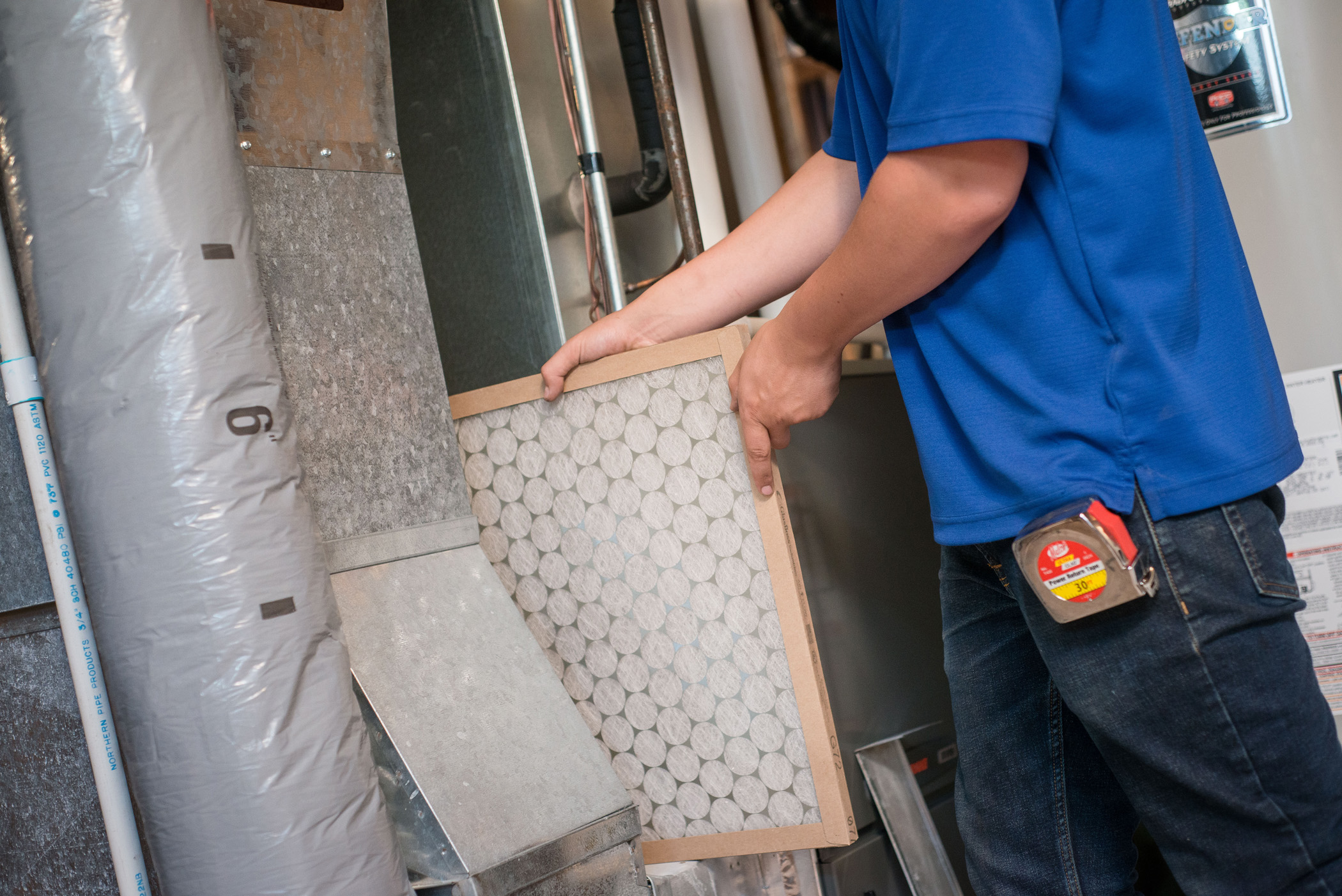 Binder HVAC furnace filter replacement