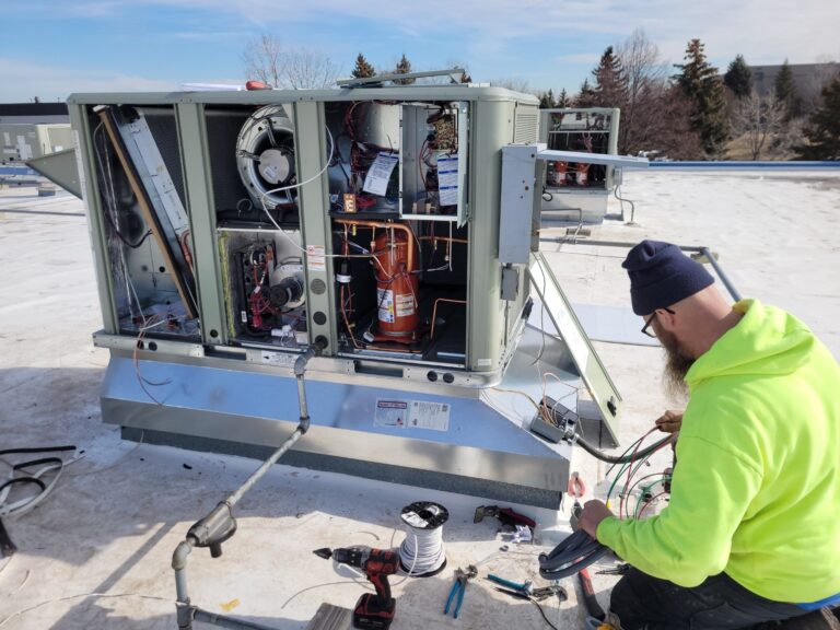Binder commercial rooftop HVAC unit maintenance